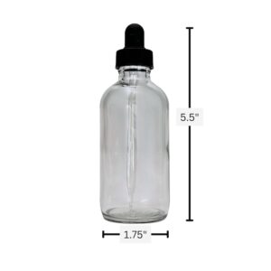 4 oz Clear Glass Dropper Bottle
