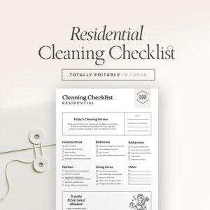 Residential Cleaning Checklist Template