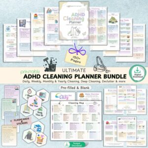 ADHD Home Cleaning Planner Bundle